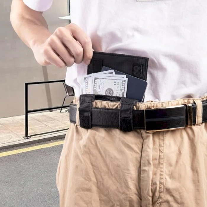 Belt Wallet Hidden Wallet Belt for Travel Anti Theft Money Belt for Men Women